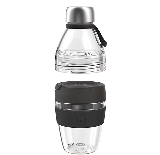 keep cup ORIGINAL Tritan 輕漾樂轉二用瓶 BLACKKCKOM02, 黑色幽默, 530ml, 1個
