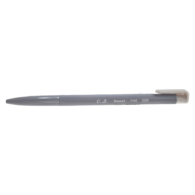 O.B. 歐布德 自動原子筆 0.7mm 10H-2 50支, 大象灰 黑, 1盒