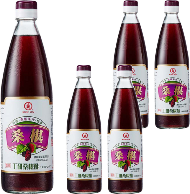 KONG YEN 工研 益壽多桑椹健康酢, 590ml, 5瓶