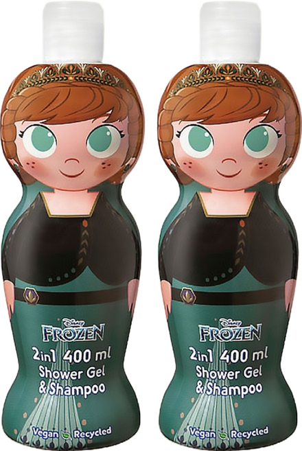 AIR-VAL Disney 2合1沐浴洗髮精 萌Q收藏版 Frozen Anna 安娜 3歲以上, 400ml, 2瓶