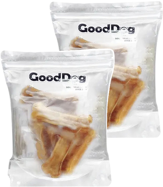 GoodDog 古德狗 磨磨牛系列商品, 3吋原味積木骨, 160g, 2包