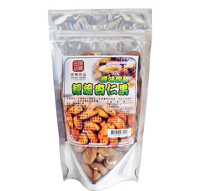 源順食品 輕焙杏仁果, 180g, 1包