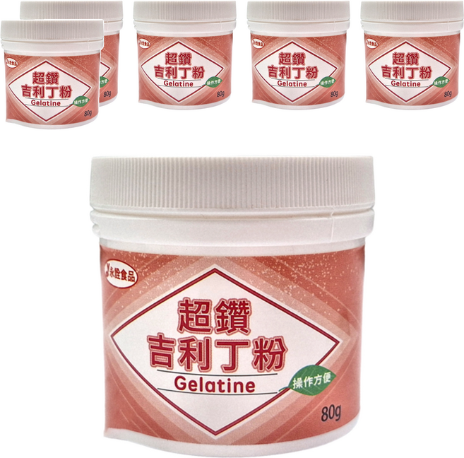 永詮食品 超鑽吉利丁粉, 80g, 6罐