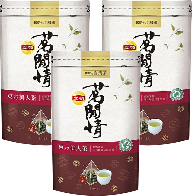 Lipton 立頓 茗閒情東方美人茶包, 2.8g, 18包, 3袋