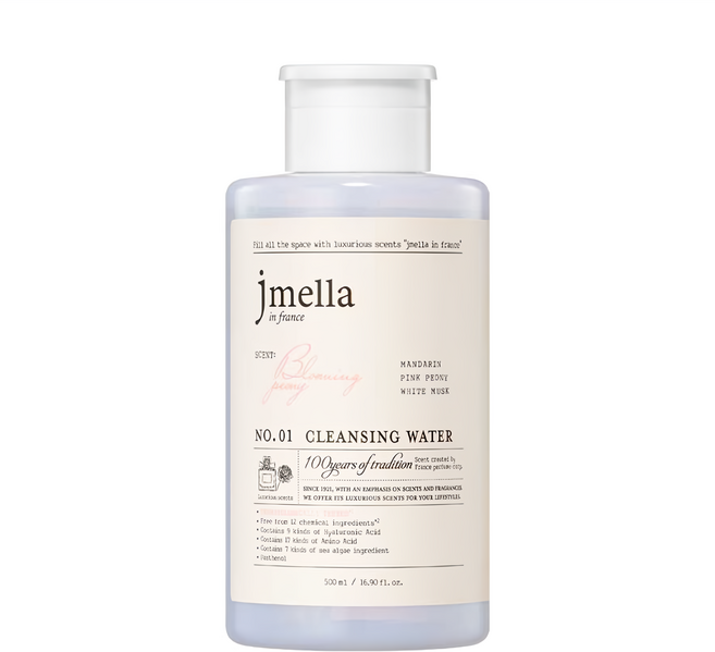 jmella 韓國原廠直供 卸妝水 Blooming Peony, 500ml, 2瓶