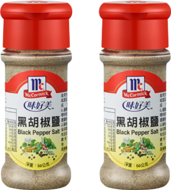 McCormick 味好美 黑胡椒鹽, 60g, 2瓶