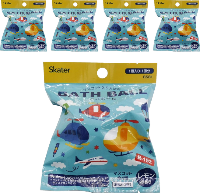 Skater 泡澡沐浴球 檸檬味直升機, 60g, 5個