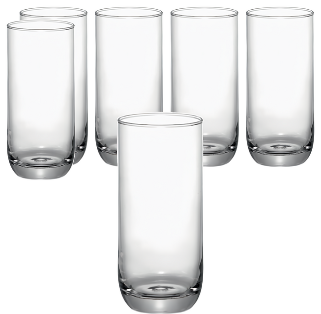 Ocean Glass 圓底冰咖啡杯 370ml, 透明色, 6個