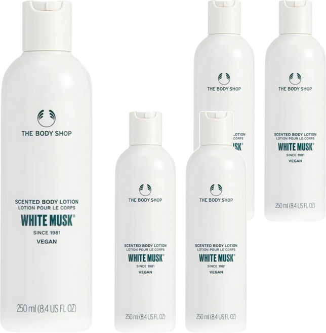 THE BODY SHOP 美體小舖 身體乳 白麝香, 250ml, 5瓶