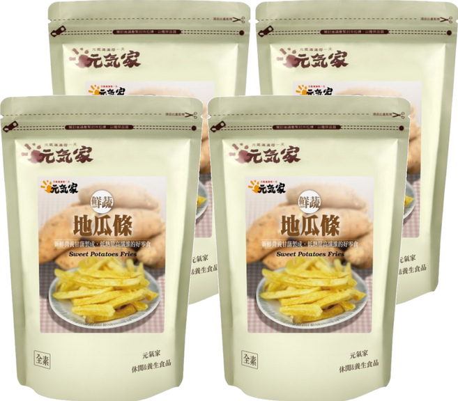 元氣家 地瓜脆條, 100g, 4包