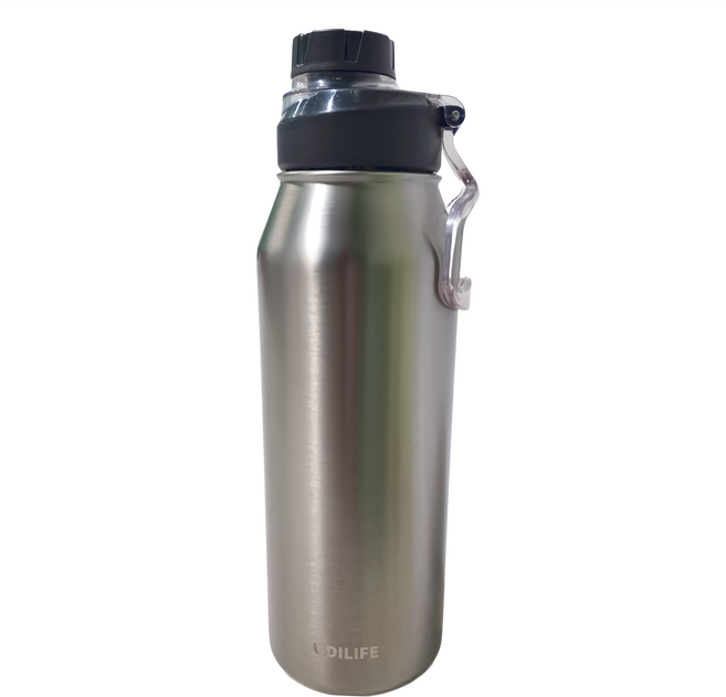 樂司廚品 帶勁大容量運動保溫瓶 DB0529, 銀白色, 1.25L, 1個