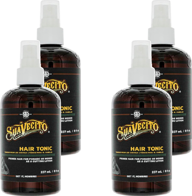 SUAVECITO 骷髏頭 Hair Tonic 定型順髮液, 237ml, 4瓶