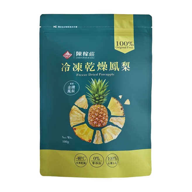 陳稼莊 冷凍乾燥鳳梨, 100g, 1包