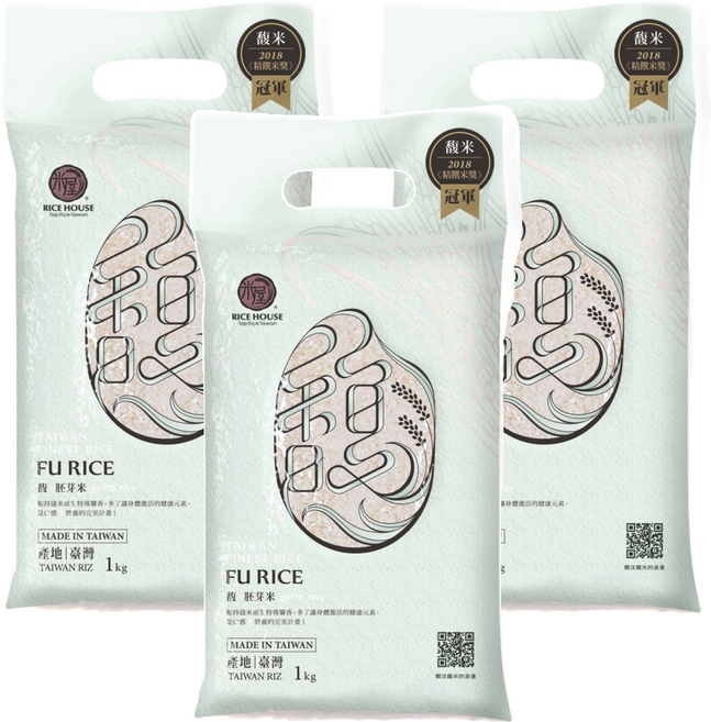 RICE HOUSE 米屋 馥胚芽米, 1kg, 3包