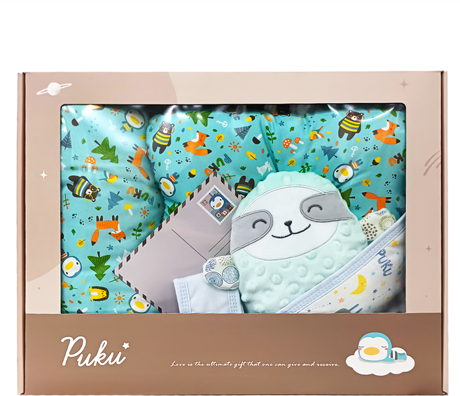 PUKU 藍色企鵝 雲朵抱抱晚安禮盒
