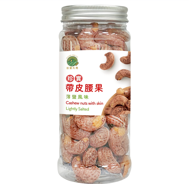 珍實大地 帶皮腰果 薄鹽風味, 230g, 1罐