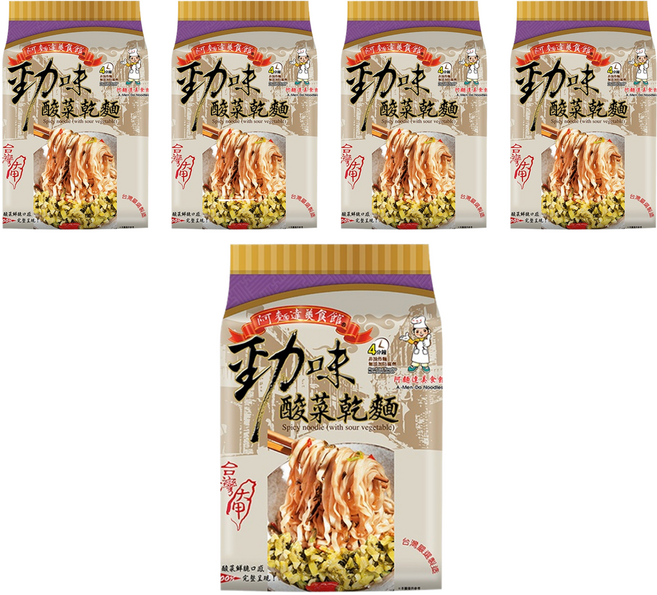 大甲佳旭 大甲乾麵 勁味酸菜拌麵 135g, 20包