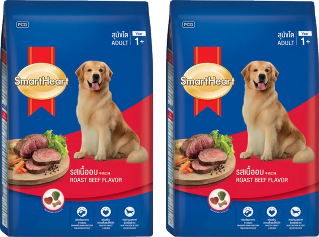 SmartHeart 慧心 成犬配方乾糧, 牛肉口味, 10kg, 2袋