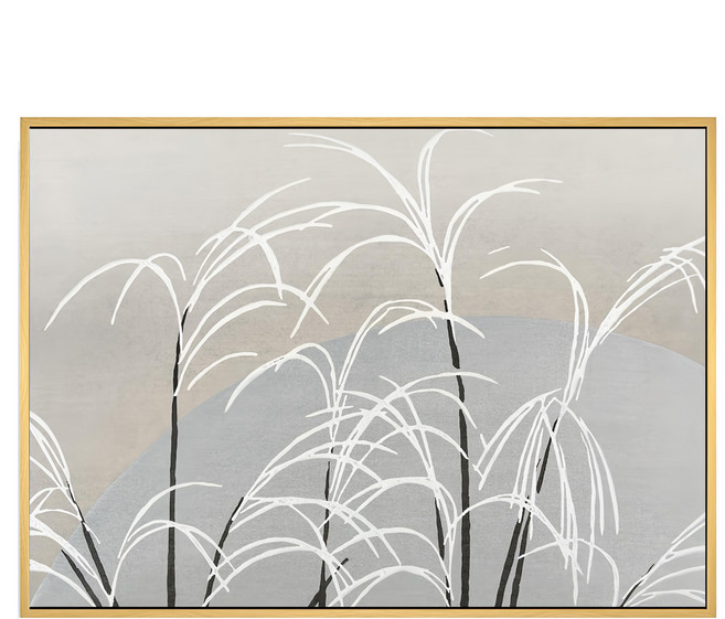 菠蘿選畫所 台灣製造 掛畫 月與花 北歐風居家裝飾 40 x 30cm 木色 - APUP3415D
