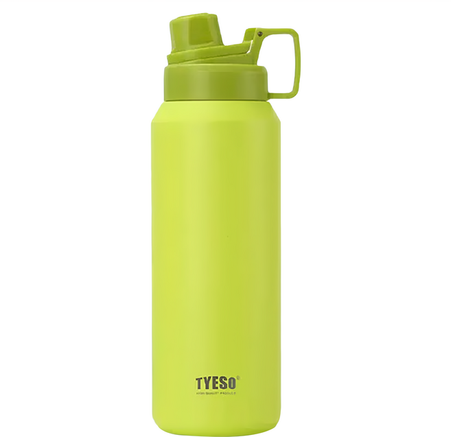 TYESO 泰碩 304不鏽鋼磨砂系列運動水壺, 檸檬綠, 1個, 750ml