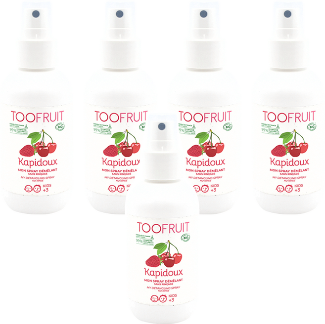 TOOFRUIT 果漾兒童輕柔護髮噴霧, 125ml, 5瓶
