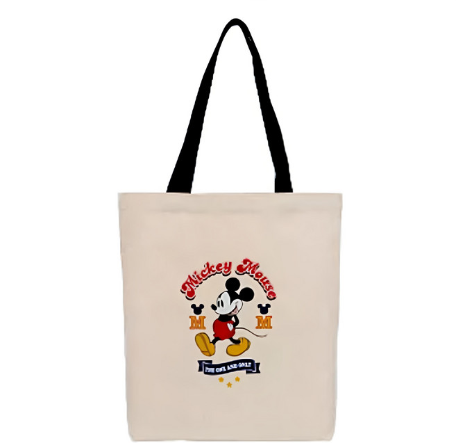 MICKEY MOUSE 米奇 休閒米奇 帆布肩背包 PTD22-C6-54BG, 米色
