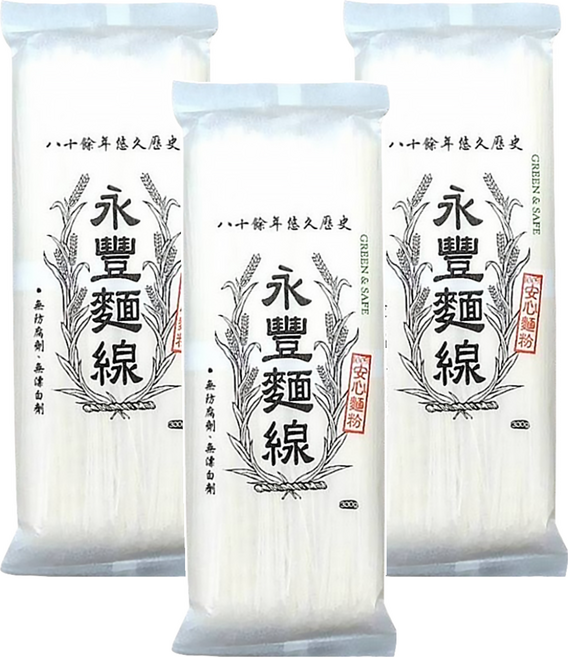 GREEN&SAFE 永豐餘生技 永豐麵線, 300g, 3包