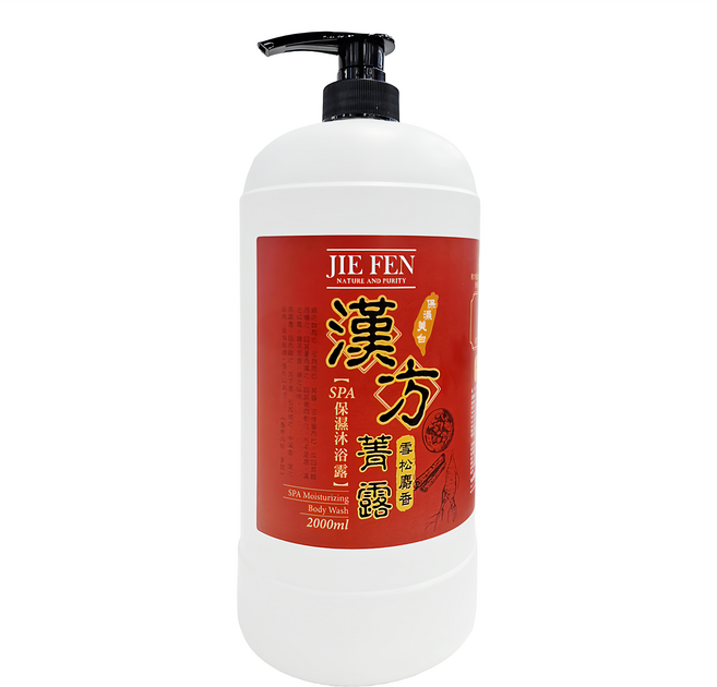 Jie Fen 潔芬生活 SPA保濕美白沐浴露 雪松麝香, 2L, 1瓶