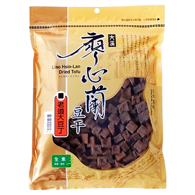 大溪廖心蘭豆干 老道大豆丁, 380g, 1包