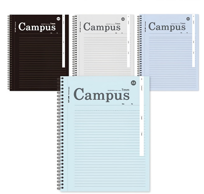 the open house 3000 Campus字樣A4橫線筆記本4件組 23-5966, 1組, 顏色隨機