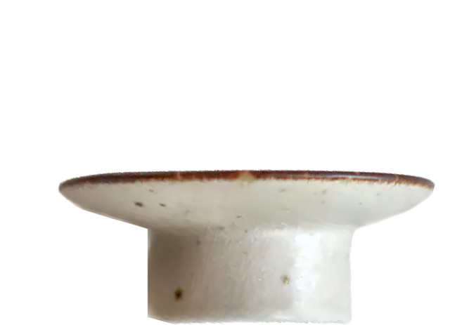 日本 美濃燒 Tokiwa 高台豆皿 陶瓷小碟子 S-約8xH3cm, 象牙白色, 1個