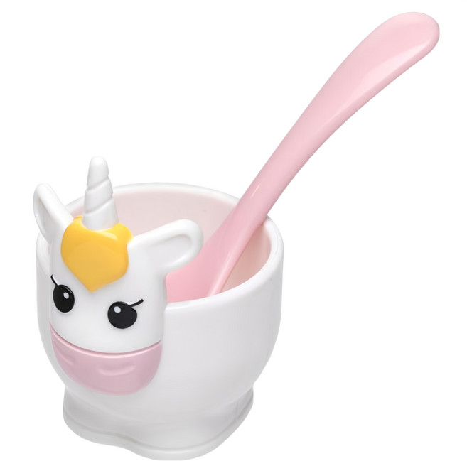 Joie Unicorn附匙造型蛋杯 獨角獸, 白色, 1個