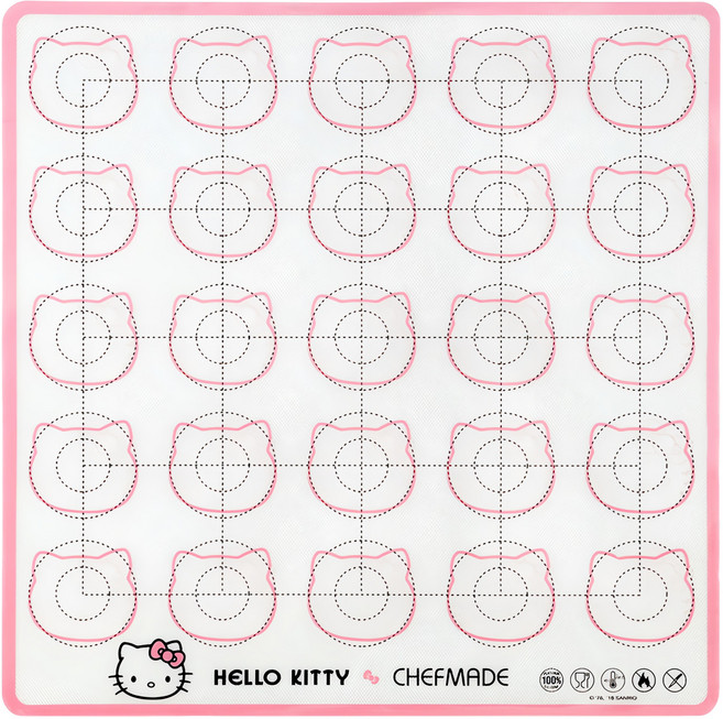 CHEFMADE 學廚 Kitty 馬卡龍矽膠墊 餅乾矽膠墊 27 x 27cm 1個