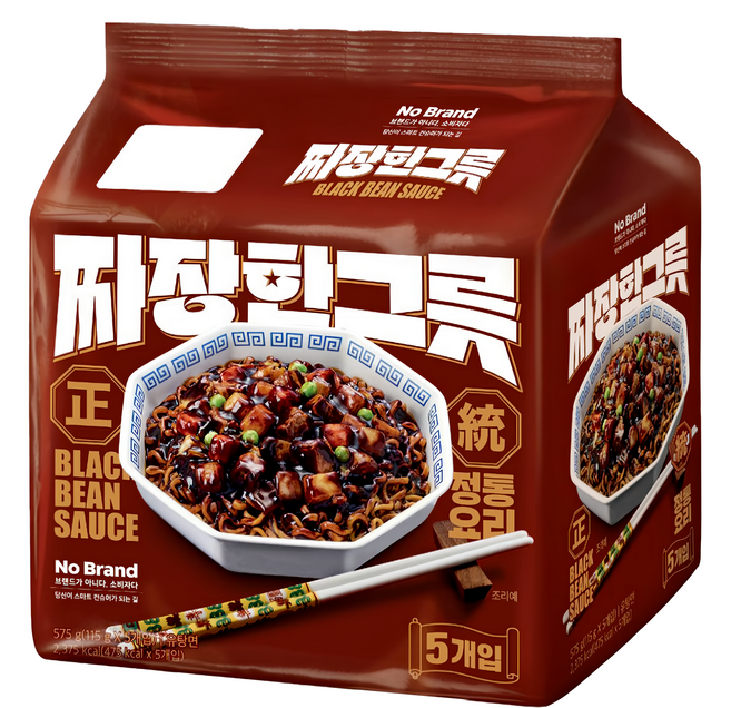 No Brand 韓式炸醬拉麵 115g 5包