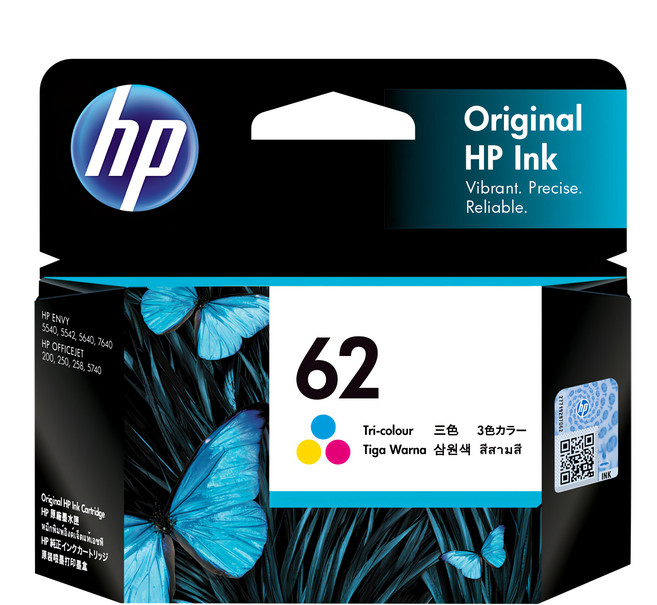 hp 惠普 原廠墨水 62 C2P06AA, 彩色, 1個