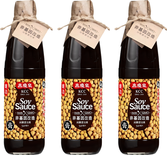 高慶泉 非基因改造純釀醬油膏, 540ml, 3瓶