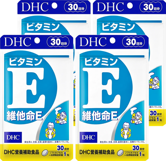 DHC 台灣公司貨 維他命E 30日份, 30顆, 340mg, 4包
