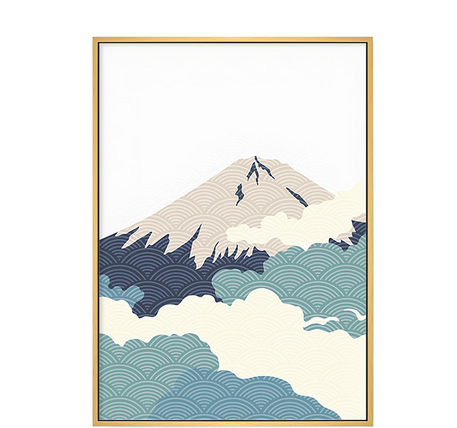 BOLUO GALLERY 菠蘿選畫所 雲氣迷漫的富士山I, 原木色
