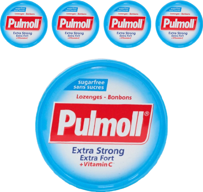 Pulmoll 寶潤 無糖潤喉糖 超涼薄荷, 45g, 5盒