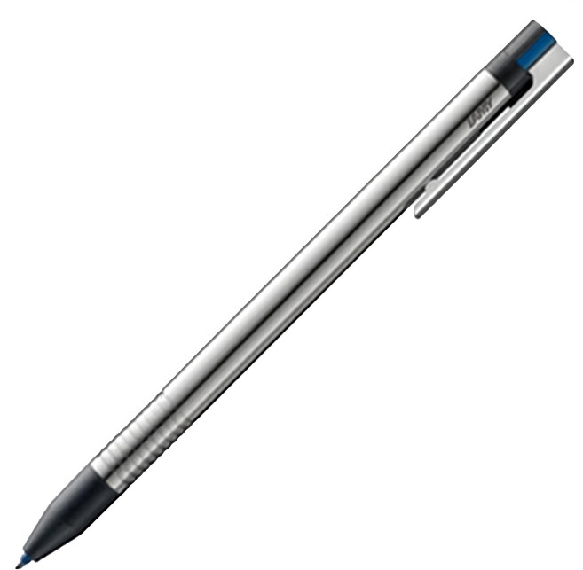 德國 LAMY Logo不銹鋼3色圓珠筆 405 0.5mm, 1支, 黑色/藍色/紅色