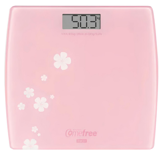 Comefree 電子體重計, BW33PK, 櫻花粉, 1個