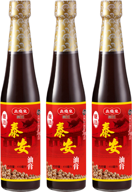 高慶泉 泰安醬油膏, 410ml, 3瓶