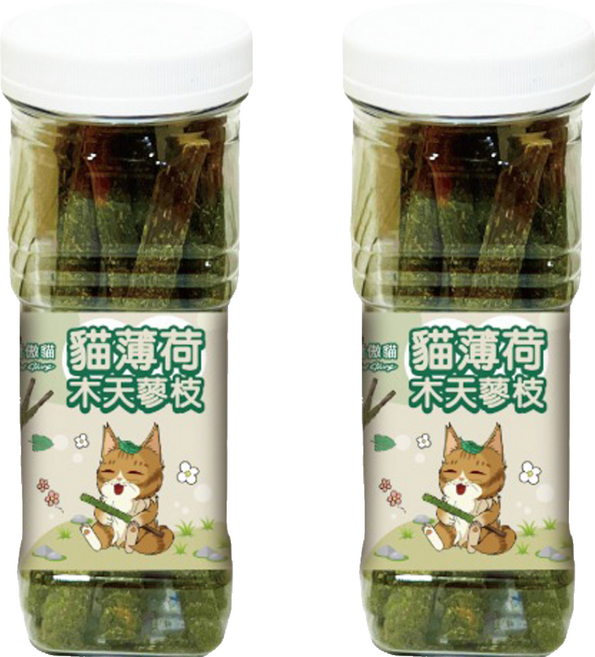 Cat Glory 驕傲貓 貓薄荷裏木天蓼樹枝 8支, 貓薄荷, 2罐