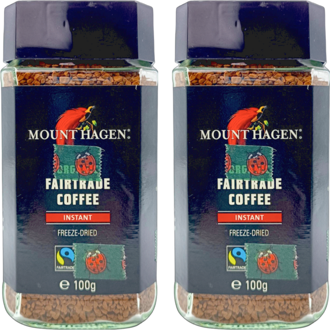 MOUNT HAGEN 德國認証即溶高山咖啡, 100g, 1罐, 2罐