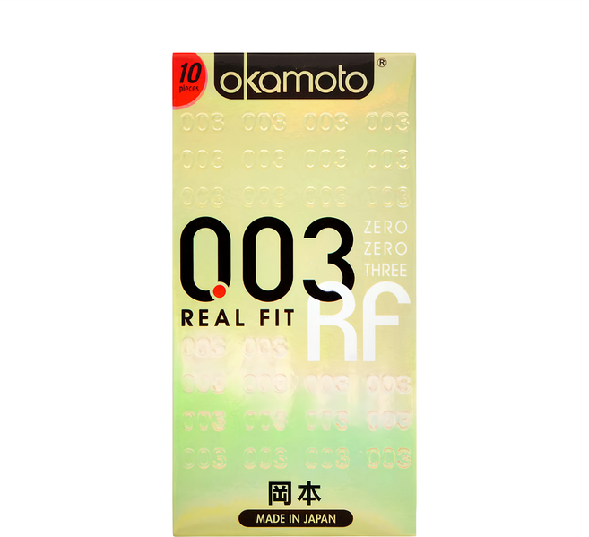 okamoto 岡本 003 REAL FIT 貼身極薄保險套 口徑52mm, 1盒, 10入