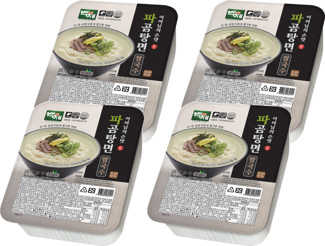 Baekje 百濟 米麵線 蔥香牛肉味, 93.5g, 4個