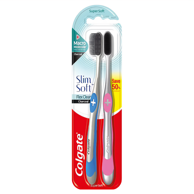Colgate 高露潔 高分子炭深潔牙刷 超柔軟極細毛, 1組, 2入