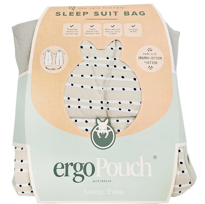 ergoPouch 2way 褲型防踢被 3.5T 暖暖藍灰點 有機棉