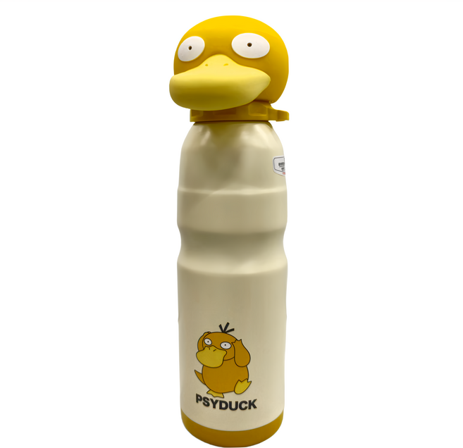 BEDDYBEAR 杯具熊 運動保溫水壺, 可達鴨 黃色, 600ml, 1個