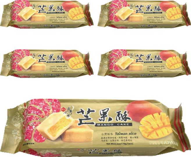 長松食品 芒果酥, 170g, 5包